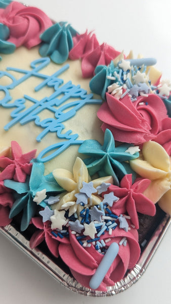 Occasions - Mini Decorated Sponge Traybake for Birthday Party, etc