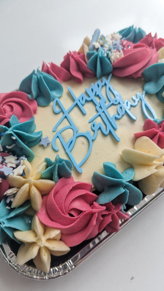 Occasions - Mini Decorated Sponge Traybake for Birthday Party, etc