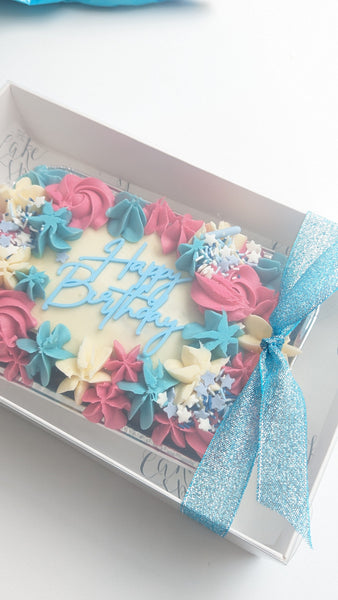 Occasions - Mini Decorated Sponge Traybake for Birthday Party, etc