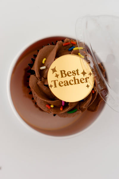 End of Term Gifts - Single Teacher Rainbow Cupcake Pot