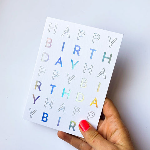 "Happy Birthday" Repeat Occasion Card