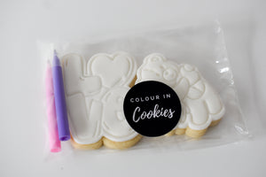 Valentine's Day - Mini Kids Colour In Iced Cookies (PRE-ORDER)
