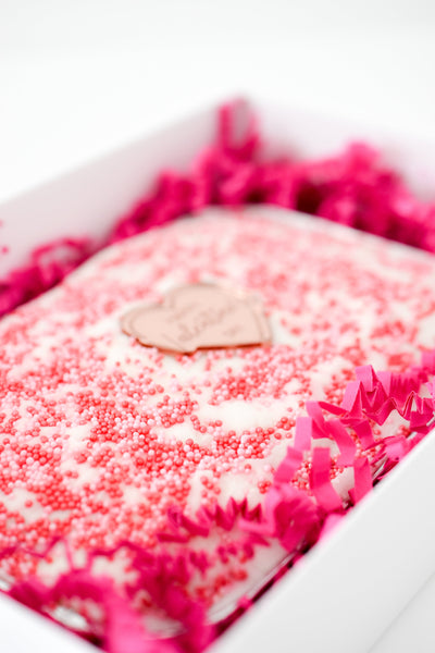 Valentine's Day - Mini Sprinkle Sponge Traybake