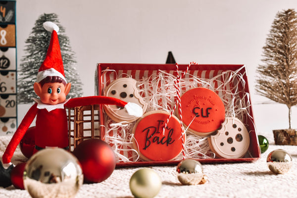 Advent - Cheeky Elf "I'm Back!" Iced Cookie Box (PRE-ORDER)