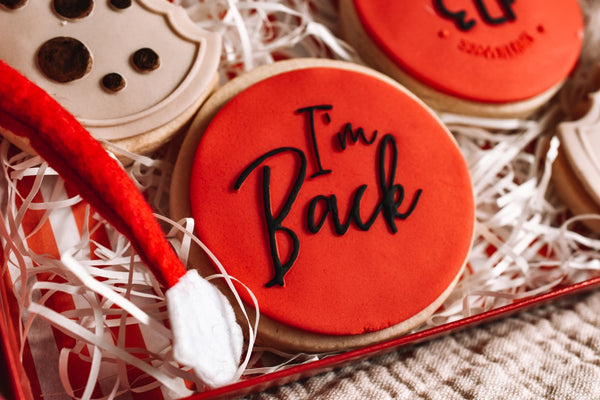 Advent - Cheeky Elf "I'm Back!" Iced Cookie Box (PRE-ORDER)