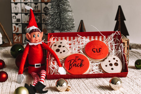 Advent - Cheeky Elf "I'm Back!" Iced Cookie Box (PRE-ORDER)