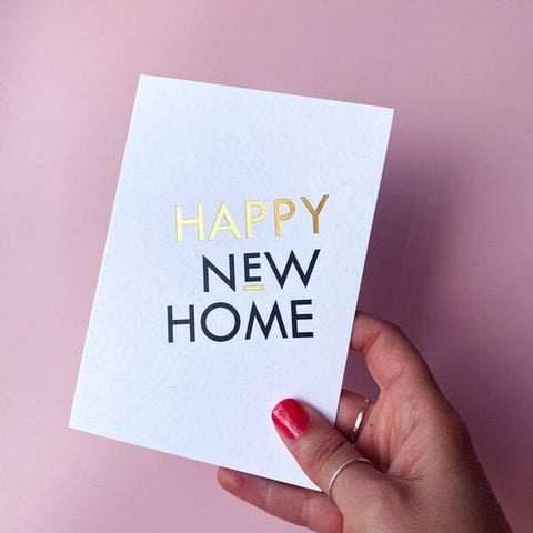Gold "Happy New Home" New Home or House Occasion Card